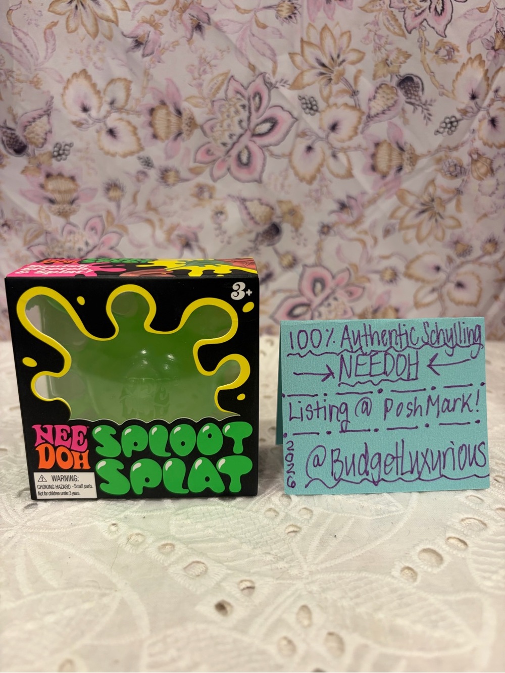 Schylling - NeeDoh - Sploot Splat Squishy- Green- NIB - Sealed